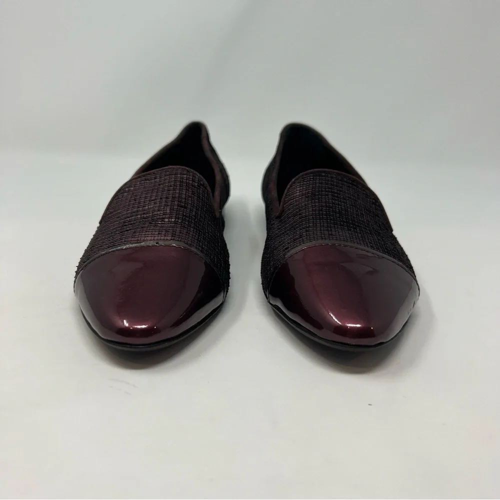 AGL Metallic Leather Flats Shoes Women Size 6 Holiday Winter Work Travel - Picture 3 of 8